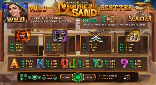 รีวิวเกมสล็อต Mythical Sand - 01
